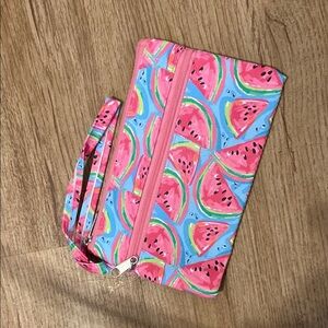 Watermelon Print Wristlet